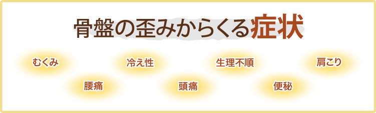 骨盤の歪みからくる症状